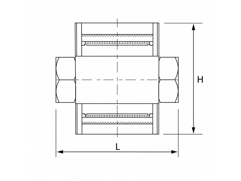 Female-threaded eccentric impeller flow indicator dimensional drawing.