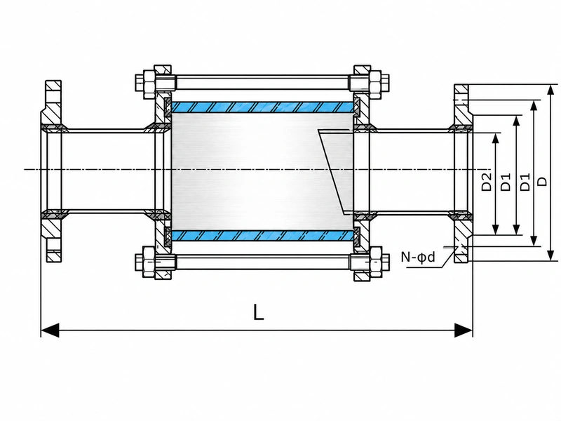 Multi-connection tubular sight glass dimensional drawing.