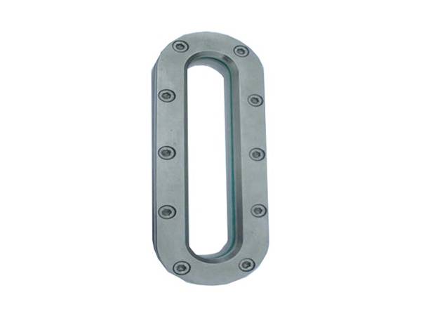 A piece of gauge glass made of aluminosilicate glass.