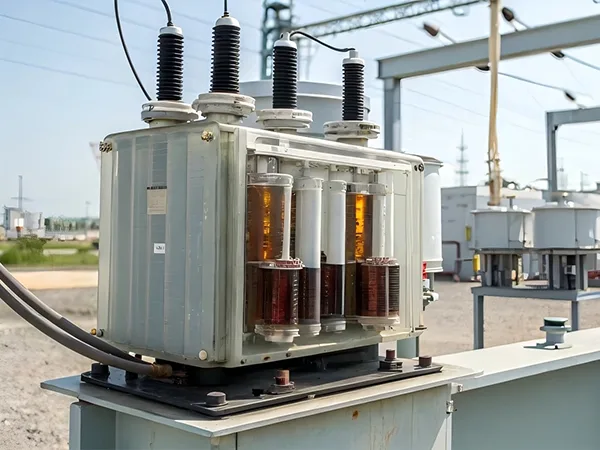 Reflex oil level gauge application for transformer oil level monitoring.